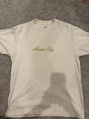 Drake Members Only tour merch Cream Graphic Tee - Members Only